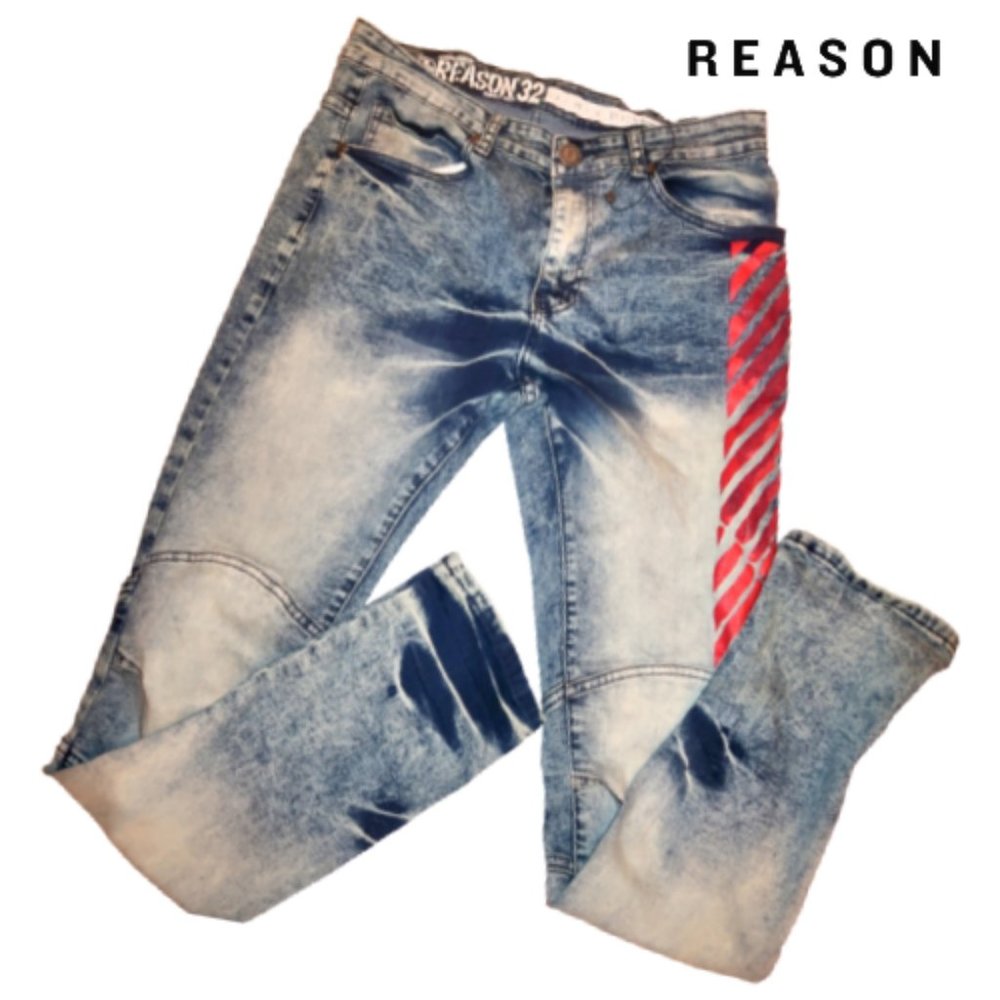 Reason NY Handcrafted Men's Manufactured Faded Slim Fit Jeans